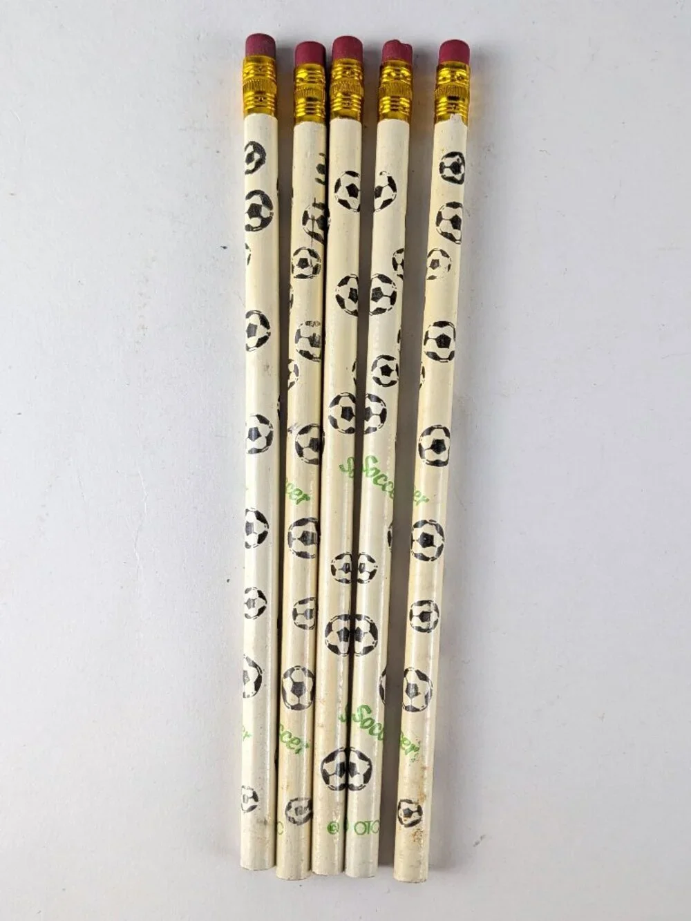 Vintage 90s Soccer Pencil Lot x5